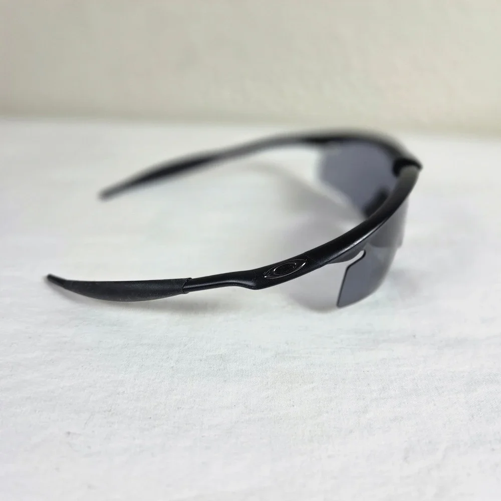 Oakley M Frame Sunglasses Matte Black Grey Sweep Lens Sport Shield Mens
